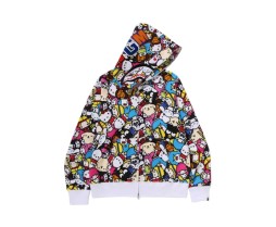 POEA Age-reducing Cute Cartoon Anime Hoodie Women's Loose Cardigan Zipper Long and Short Jacket Women's 25 Spring